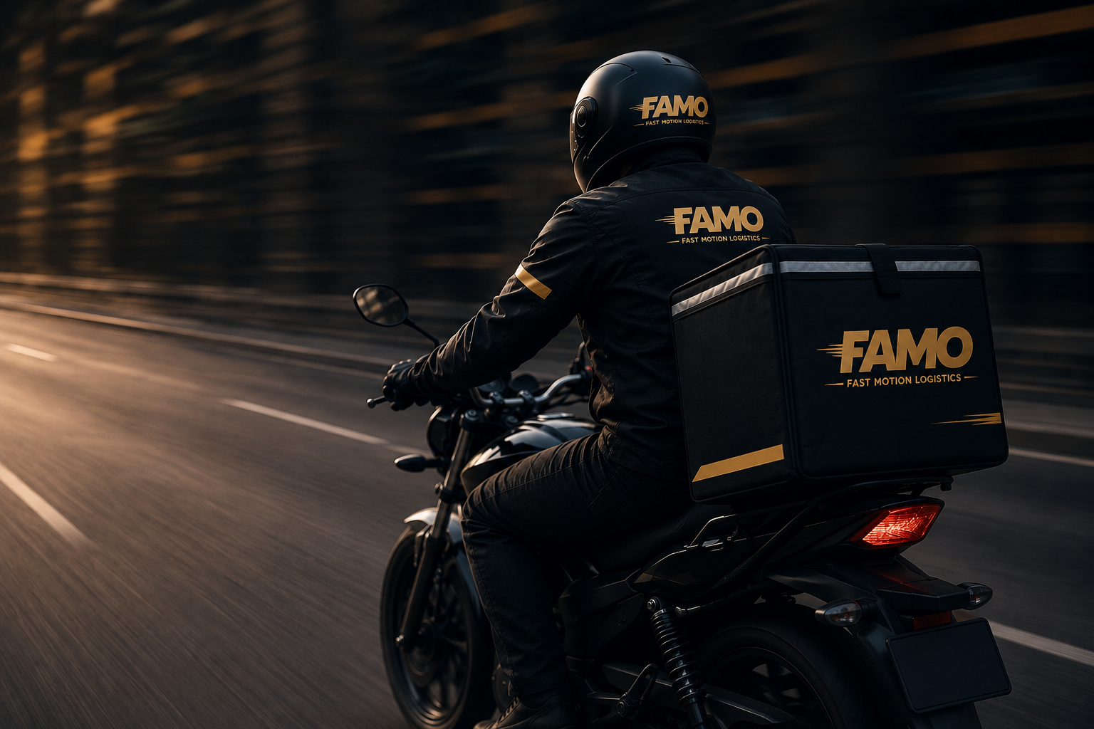 Professional Fast Motion courier and chauffeur vehicle on a modern Abuja street